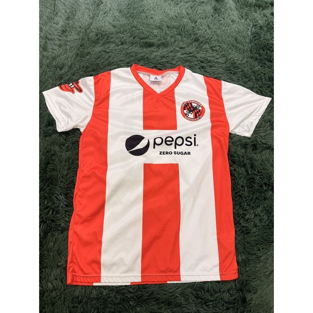 Baltimore Orioles Birdland FC SGA Jersey "O's" White Orange #23 Size M MLB